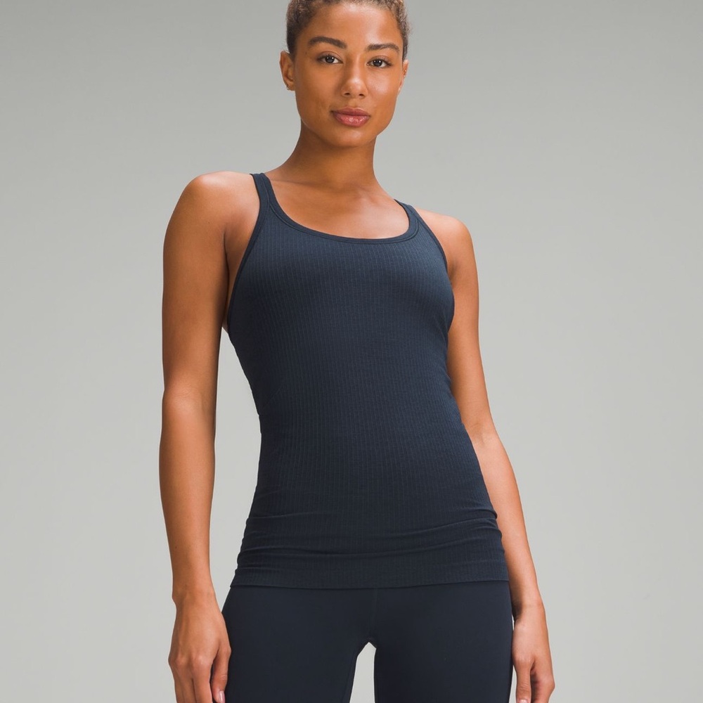 Brand new Lululemon Sleek Black Ribbed Tank Top
